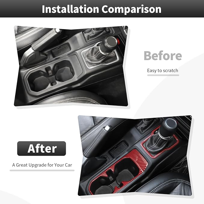 23PCS Full Set Interior Decor Trim Kits Fit for 2018-2023 Jeep Wrangler JL JLU & Gladiator JT 4Door Dashboard Cup Holder Headlight Switch Gear Shift Roof Speaker Map Light Inner Door Bowl Trim