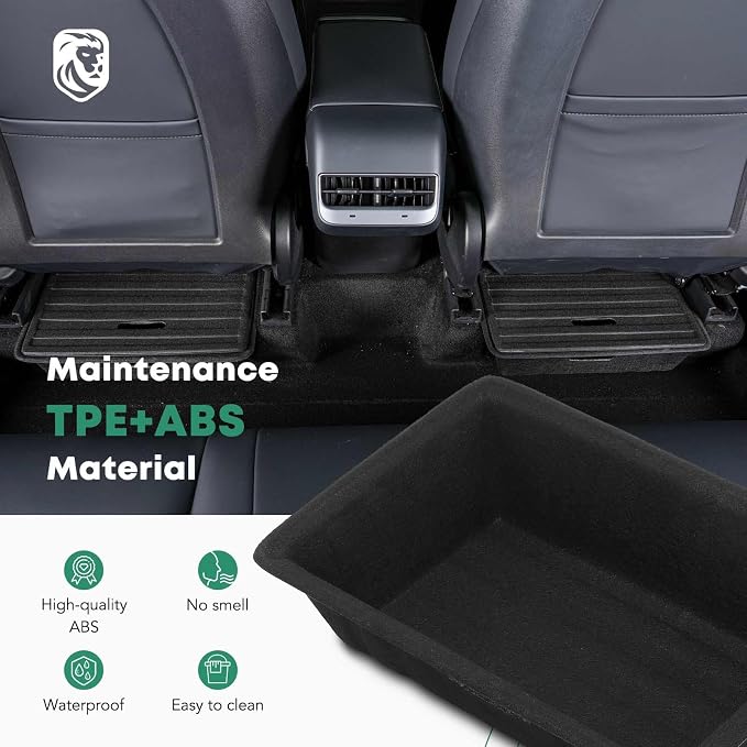 YHTAUTO Under Seat Storage Box with Lid Fit for Tesla Model Y 2020-2024, Underseat Hidden Tray Organizer Tray 5 Seater Model Y Organizer Accessories, 2 PCS