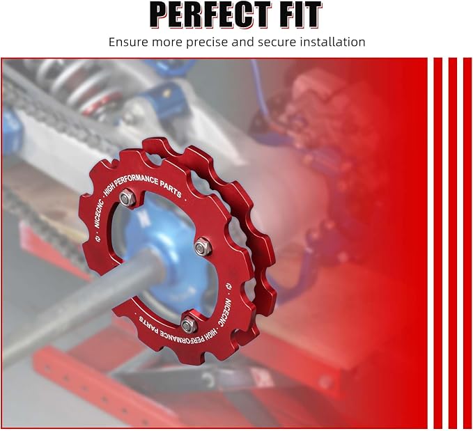 NICECNC Red ATV Chain Guard Compatible with Yamaha Raptor 700R YFM700R 2012-2026, Raptor 700 YFM700 2013-2026, Raptor 700 YFM700 2006-2011