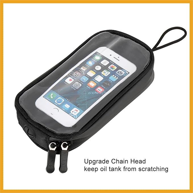Universal 7 Inch Magnetic Tank Bag Phone Holder Case Saddlebag Faux Leather Waterproof for Motorbike Replacement