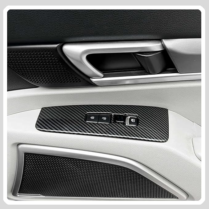 Window control panel cover,For Kia Telluride 2020 2021 2022 2023 2024 2025 2026, power windows trim - Carbon Fiber Accessories(For SX, SX-Prestige X-Line, SX-Prestige X-Pro, SX-Prestige, X-Line)