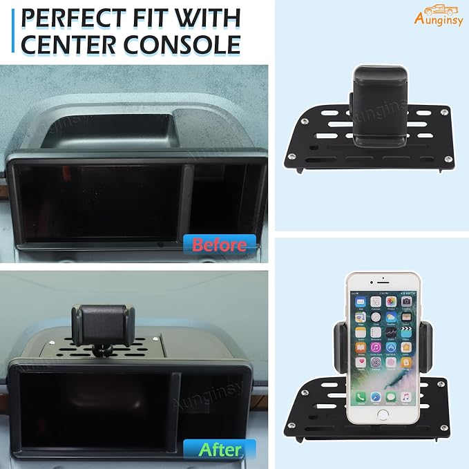 Aunginsy Center Console Dash Mount Phone Holder Compatible with Ford Maverick 2022 2023 2024, Car Dashboard Instrument Table Organizer Storage Tray Groove Panel Cell Mobile Phone Bracket Accessories