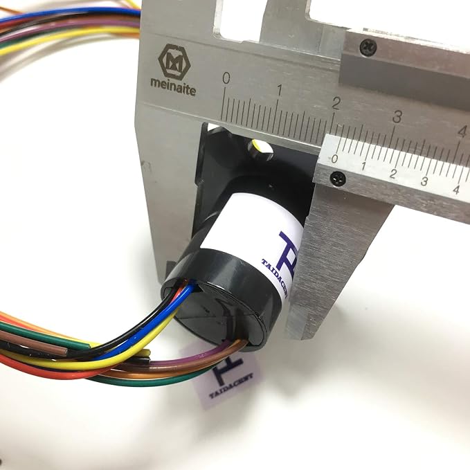 Taidacent 3 Wires 4 Wires 5A 10A 15A 30A Electrical Slip Ring Collector Ring Rotary Electrical Contact Joint Rotary Connector Commutator (8 Wires 5A Diameter 22mm)