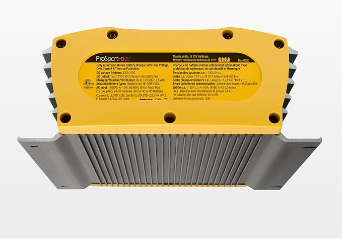 ProMariner 44006 ProSport HD Waterproof Marine Battery Charger, 6 Amp, 1 Bank