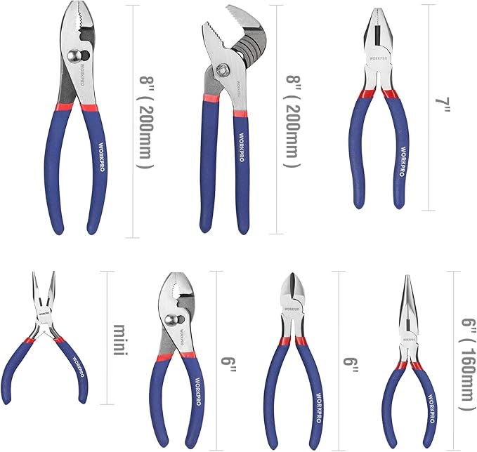 7-piece WORKPRO Pliers Set & WORKPRO 2-Piece Mini Pliers Set