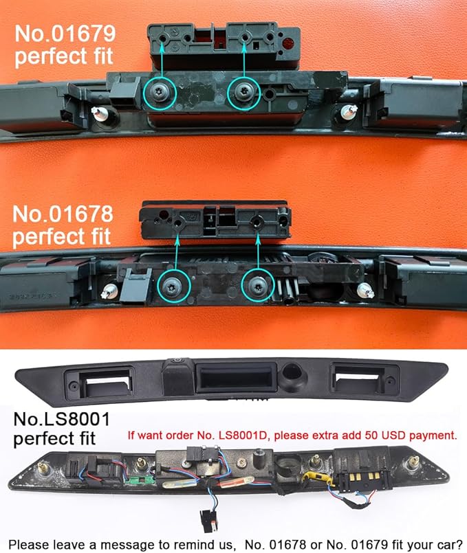 1280 * 720 Pixels Rear View Vehicle Camera Reverse Backup Camera Parking for Audi A3 Cabriolet Sportback A4 Avant Cabriolet 8E2 8E5 B6 8EC 8ED 8H7 8HE B7 S4 A6 Allroad Avant 4F2 4F5 4FH C6 Q7 Van