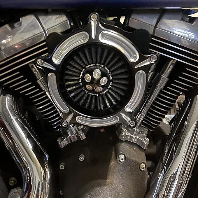 For harley air cleaner filter Sportster Softail Touring street road king glide Dyna for harley davidson air intake filters (Contrast Cut - Gray Filter, C-For Touring 08-16, Softail 16-17)