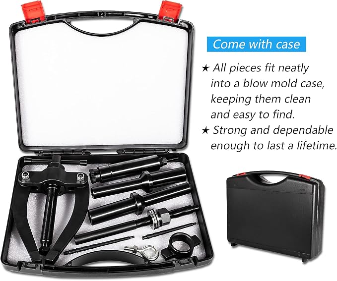 Compatible with Volvo Mack Truck Injector Nozzle/Cup/Sleeve/Tube Remover & Installer Tool Kit Work on D11 D12 D13 D16 FM12 MP7 MP8 MP10 Engine Replaces 9986174 88800387 88800196
