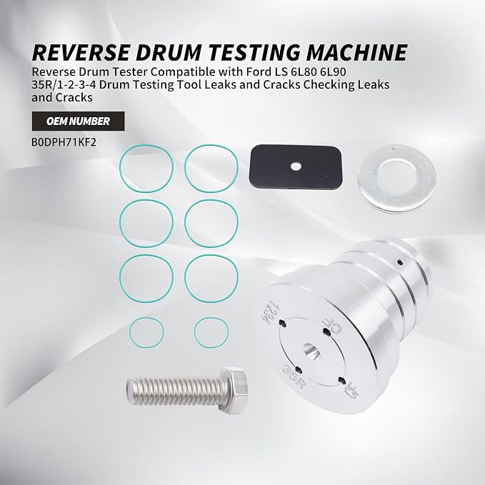 Reverse Drum Tester Compatible with Ford LS 6L80 6L90 35R/1-2-3-4 Drum Testing Tool Leaks and Cracks Checking Leaks and Cracks