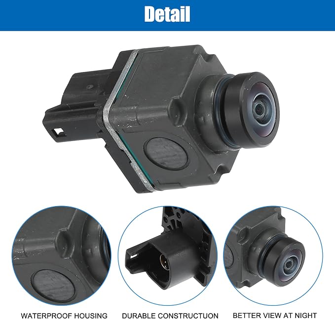 ACROPIX Car Rear View Back Up Camera Wide Angle Park Assist Reverse Camera Fit for Audi A4 Q7 for VW Atlas No.5Q0980546A - Pack of 1