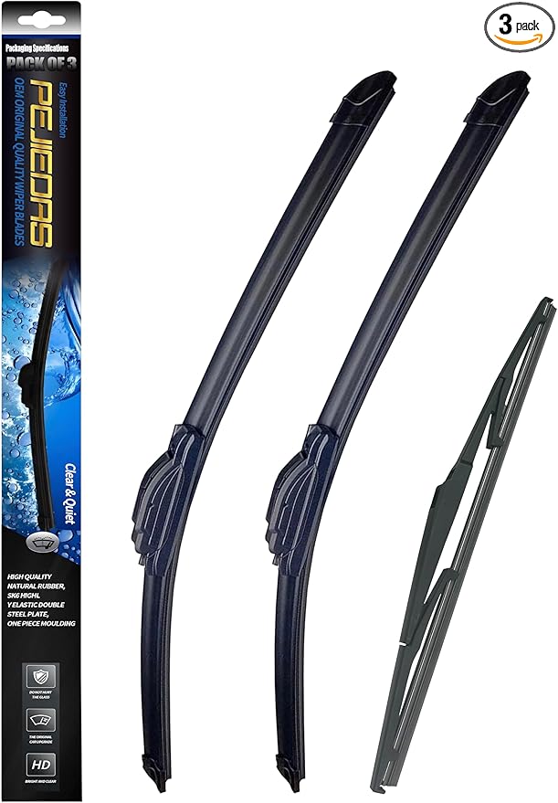 3 x OEM Wiper Blades, Replacement Wiper Blades for Lexus RX350/450h 2010-2015, (26“ & 22” Front Wipers + 16” Rear Wiper Blades)