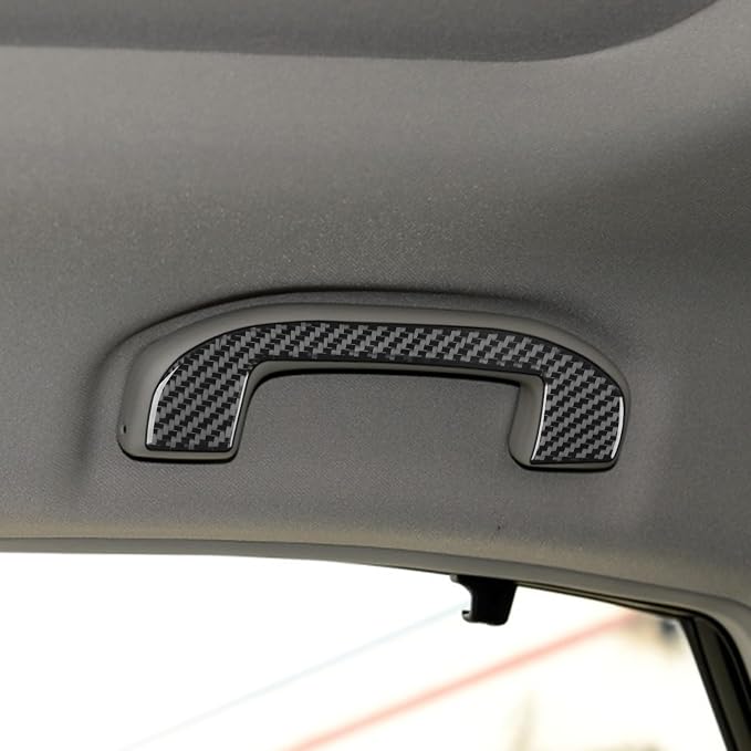Soft Real Carbon Fiber Compatible with Nissan Altima 2013 2014 2015 2016 2017 2018 Interior Accessories Roof Top Handle Roof Grab Handle Cover Trim Sticker
