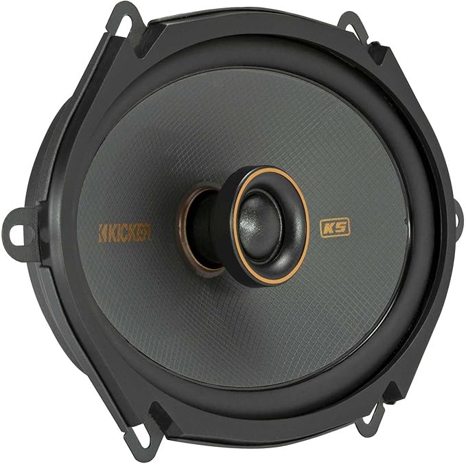 KICKER 51KSC6804 KS-Series 6x8 Coaxial Speakers with .75" tweeters, 4-Ohm, Pair
