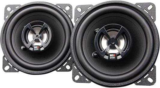 MB Quart Discus High-Performance 4" 2-Way Car Audio Component Coaxial Speakers, 80W Peak Power, 40W RMS, 4 Ohm, and 88db Sensitivity
