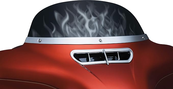 Kuryakyn 1387 Motorcycle Accessory: Smooth Windshield Trim for 2014-19 Harley-Davidson Motorcycles, Chrome