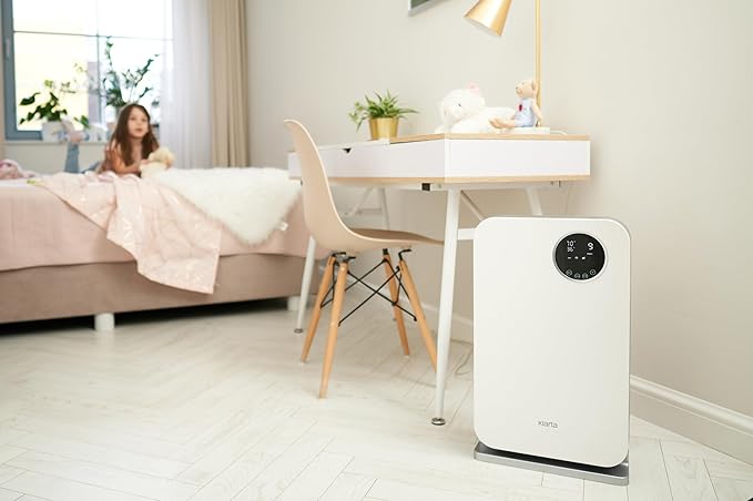 Air Purifier for Home - Smart WiFi App - Ultra Quiet 20 dB - Removes Allergens, Smoke & Odors - 99.97% Particle Filtration - Up to 1237 ft² - Klarta Forste White