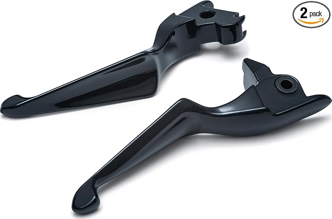 Kuryakyn 1849 Motorcycle Handlebar Accessory: Boss Blades Clutch and Brake Trigger Levers for 2014-16 Harley-Davidson Touring Motorcycles, Gloss Black, 1 Pair