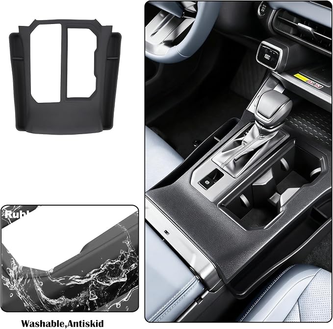 Console Silicone Storage Box Insert Compatible with Toyota 2026 RAV 4 XSE GR Sport Hybrid Limited XLE Woodland 2026 RAV 4 Interior Organizer Accessories