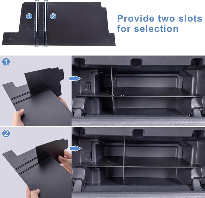 JKCOVER Glove Box Divider Organizer and Center Console Hidden Organizer Compatible with 2025+ Toyota 4Runner(6th Gen 4Runner) Accessories Insert Storage Black ABS Plastic