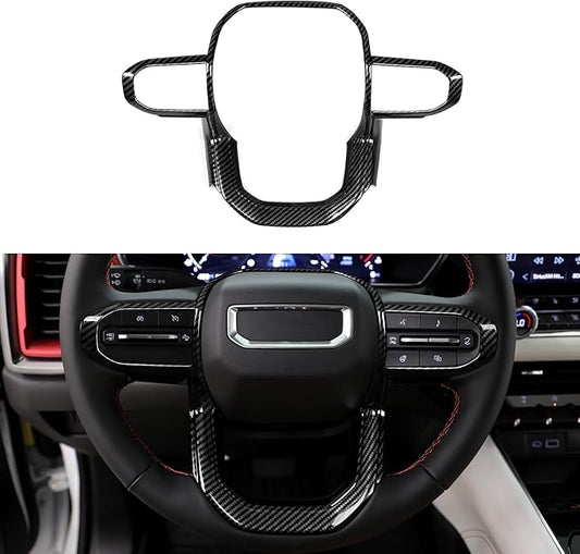 Car Car Steering Wheel Decal Sticker ABS Carbon Fiber Interior Trim Cover for Chevrolet Colorado/GMC Canyon 2023 2024 2025 2026 Accessories