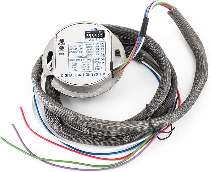 Topteng Motorcycle Single Fire Electronic Ignition Module fits for Harley Evolution, Ultima, Revtech, Shovelhead, & any Evolution