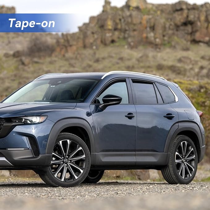 Window Visors Rain Guards for 2023 2024 2025 2026 Mazda CX50 CX-50, Out-Channel Window Vent Wind Deflectors Visors Shades for 23 24 25 26 Mazda CX50