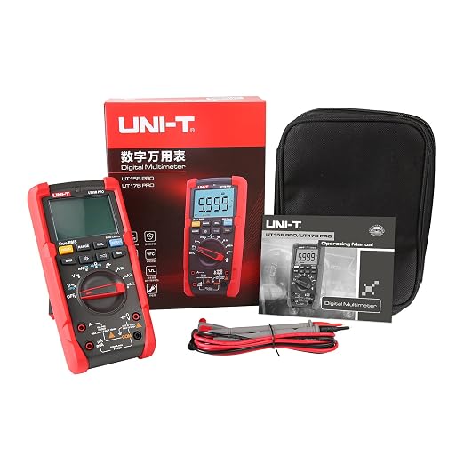 UNI-T UT15B Pro Multi Meter, AC/DC Current AC/DC Voltage Handheld TRMS Voltmeter Ohm Meter Measure Volt Amp Resistance Capacitance Frequency Diode Continuity VFC Circuit Power Car Fuse Electric Tester