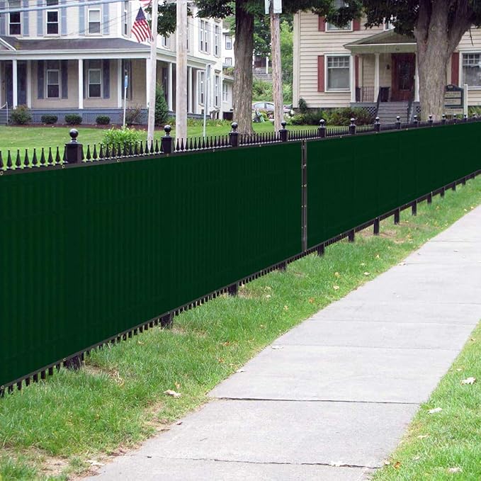 Sunnyglade 5 feet x 50 feet Privacy Screen Fence Heavy Duty Fencing Mesh Shade Net Cover for Wall Garden Yard Backyard (Green, 5 ft X 50 ft)