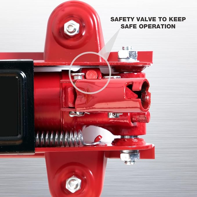 Big RED 2 Ton (4,000 lb.) Hydraulic Trolley Service Lift Jack/Portable Floor Jack with Special Slow Release and Blow Mold Carrying Storage Case