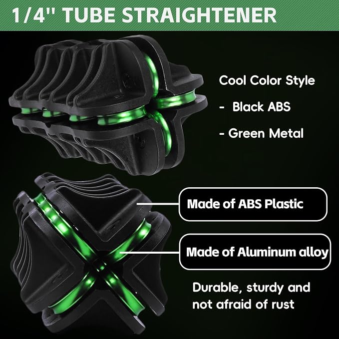 Handheld Tubing Straightener, 1/4 Inch O.D. Manual Tube Straightening Tool for Brake Line Fuel Line Copper/Aluminum/Steel Coils(1/4 Inch)