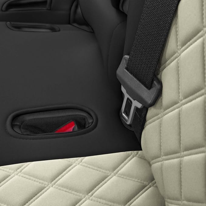 FH Group Custom Fit Car Seat Covers Specifically Made for 2020-2025 Tesla Model Y Ultraflex Neoprene Water Resistant Automotive Seat Covers - Rear Set Beige