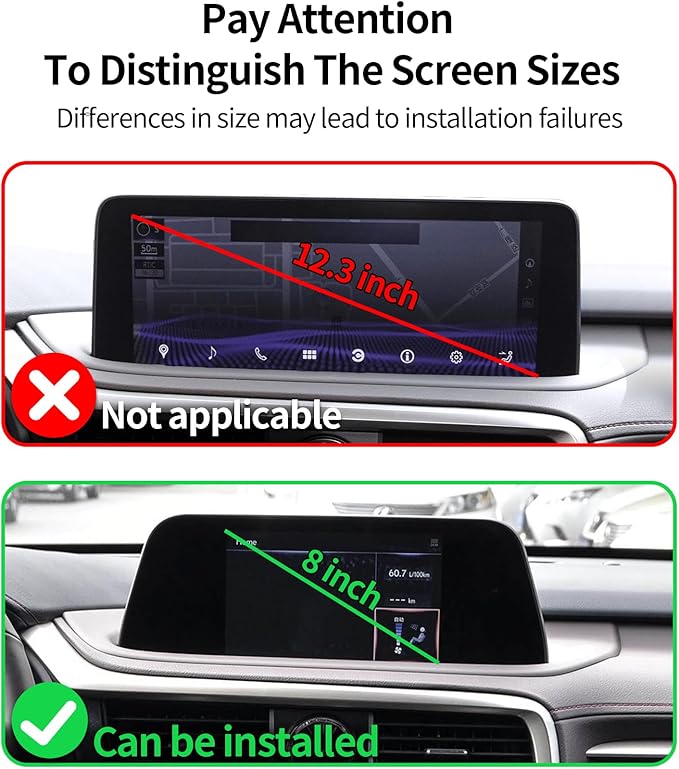 Wireless Charging Car Phone Holder for Lexus RX/RX Hybrid 2020-2022, 8" Screen Fixed Clip, 360° Rotation Car Phone Mount Compatible with MagSafe