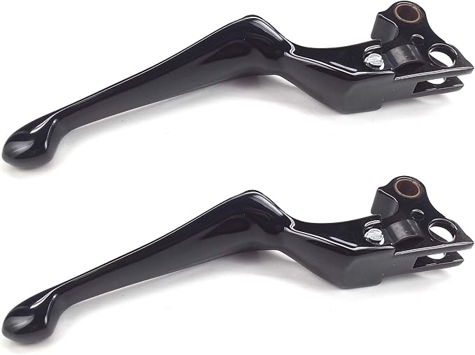 Kuryakyn 1847 Motorcycle Handlebar Accessory: Boss Blades Clutch and Brake Trigger Levers for 1996-2017 Harley-Davidson Motorcycles with Cable Clutch, Gloss Black, 1 Pair