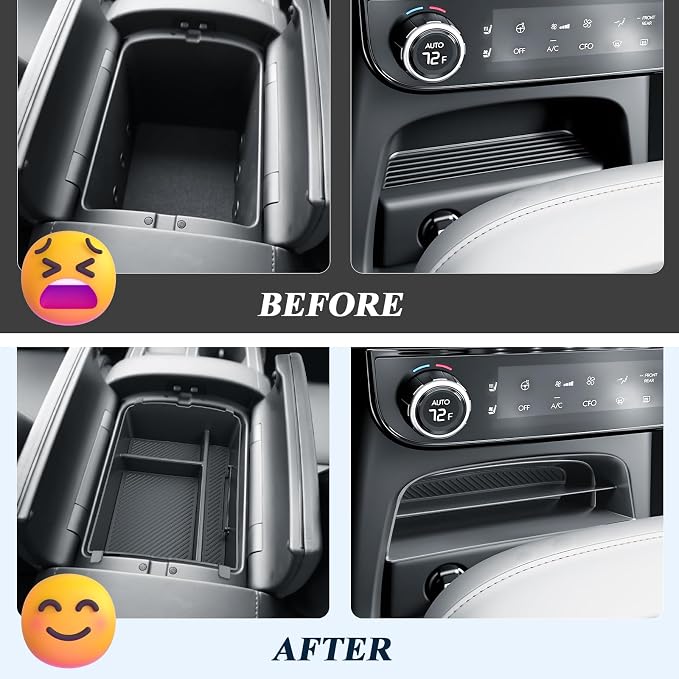 BIBIBO 2Packs for 2026 Hyundai Palisade Center Console Organizer 2026 Hyundai Palisade Calligraphy Insert Console Tray 2026 Palisade Organizer Shelf 2026 Palisade (ONLY FIT Palisade Calligraphy)