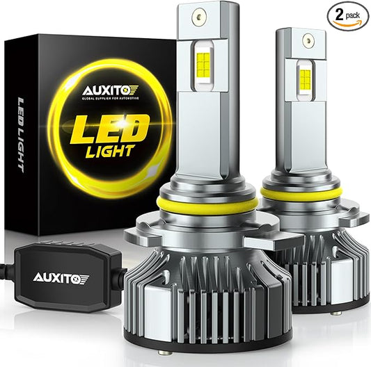 AUXITO 9012/HIR2 Light Bulbs, 60000LM 6500K Cool White, Long Lifespan, Canbus Ready, HIR2/9012 Plug and Play Halogen Replacement for Fog Lights, Pack of 2