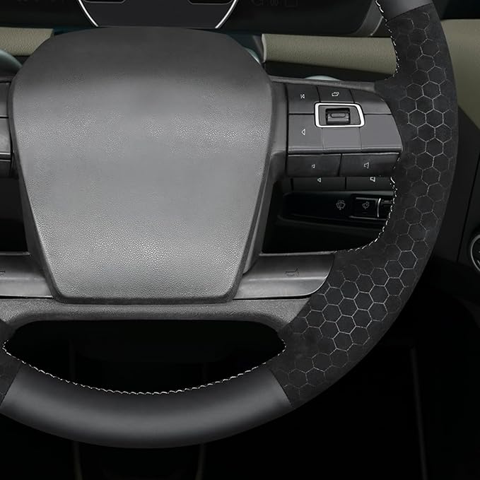 MEWANT Hand Sewn Steering Wheel Cover Wrap for Volvo VNL VNR FM FH 2017-2025 Steering Wheel Accessories for Volvo FM