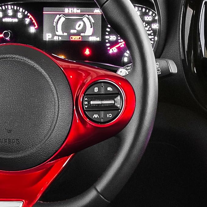 Steering Wheel Trim Cover Compatible with Kia Soul GT 2020-2026 Accessories (Red)