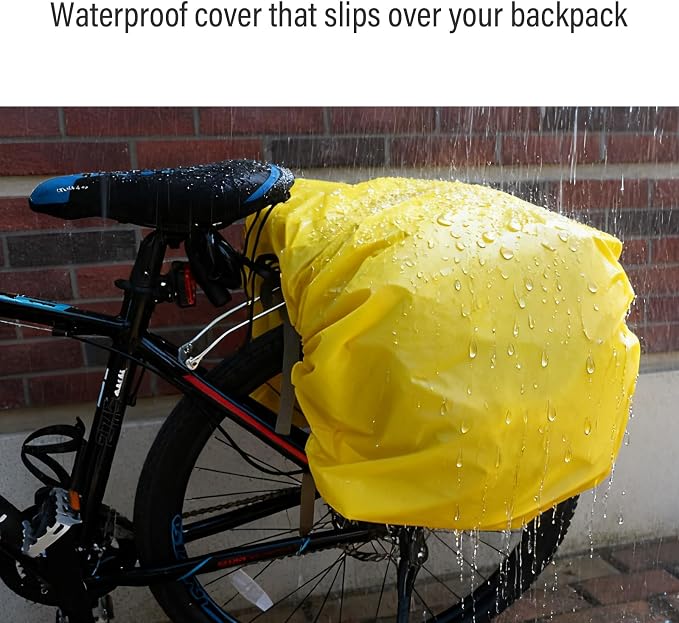 Large Saddle Bags for Bike Rear Rack,Waterproof 50L Panniers Bike Bags for Bicycles/MTB/E-Bike,Bike Trunk Bag With Reflective Stripes,Support for Width Less Than 7 Inches Bike (Army Green,50L)