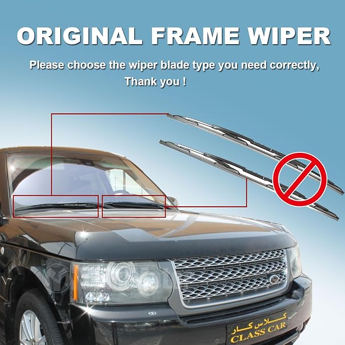 OEM Windshield Wiper Blades Replacement for Land Rover Range Rover L322 2002 2003 2004 2005 2006 2007 2008 2009 2010 2011 2012, Modified & Upgraded Wipers Set 26"+26"+18" (Pack of 3)