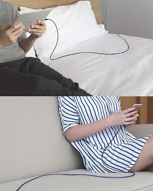 20FT USB-C to USB-C Cable 60W, Extra Long USB Type-C to Type-C Cable 2.0, USB C Charger Cable for iPhone 17, MacBook Pro 2020,iPad Air 5th,Galaxy S24 S23,Note 20, Pixel 6,PS5/4, Switch, Oculus,Laptops
