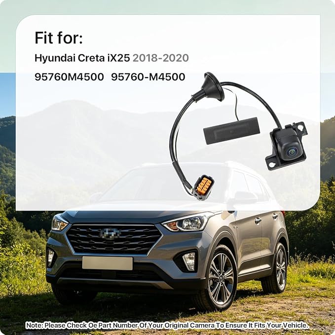 95760M4500 Rear View Camera Replacement for Hyundai Creta IX25 2018-2020, OE Backup Cam Replaces 95760-M4500 by GreenYi