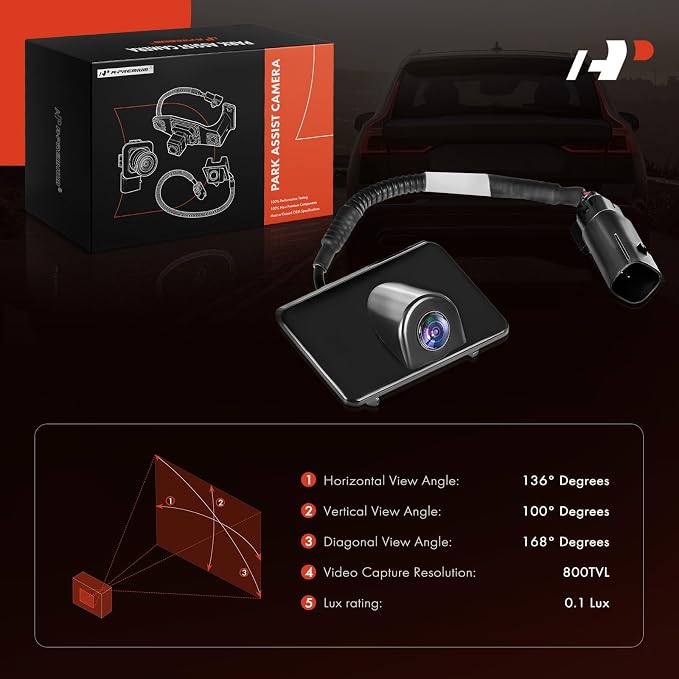 A-Premium Park Assist Camera Rear View Backup Reverse Camera Compatible with Select Ford Models - 2009-2014 Expedition - Replace# 9L1Z19G490B