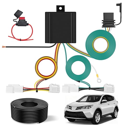 Nilight 4 Pin Trailer Wiring Harness Kit 56350 Custom Vehicle Side Compatible with Lexus 2019 2020 2021 2022 2023 ES250 ES350 ES300h Toyota Avalon RAV4 2013 2014 2015 2016 2017 2018 Tow Hitch