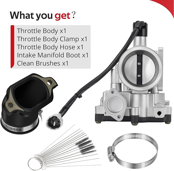 JAVIK Throttle Body with Intake Manifold Boot for Polaris Sportsman Range RZR 800 S 4 Touring 2009 2010 O.E.M# 1203944