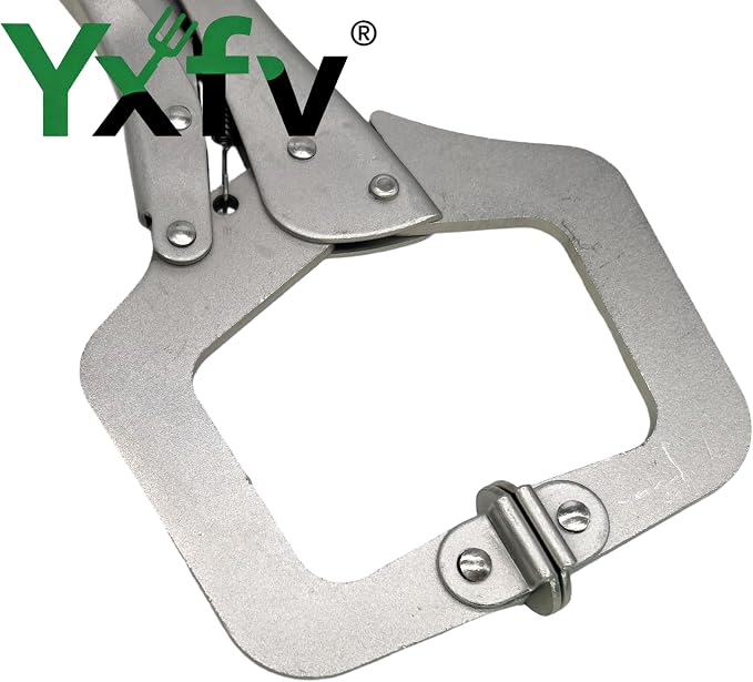 11" C Clamp Locking Pliers, 5-Pack Heavy-Duty | Universal for wood/metal/auto work, 11" regular tip, easy-release trigger, heat-treated steel, 5-pack.