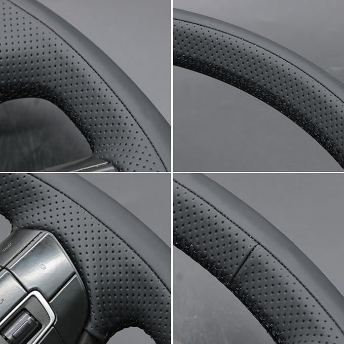 MEWANT Hand Sewn 3D Style Steering Wheel Cover Wrap for Volvo VNL VNR FM FH 2017-2025 Steering Wheel Accessories for Volvo FM
