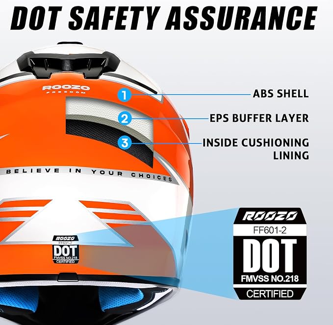 Youth Dirt Bike Helmet DOT Approved, Kids Motocross Full Face Helmet with Adjustable Goggles Riding Gloves & Storage Bag, Off-Road Sport Gear Set for Boys Girls ATV UTV