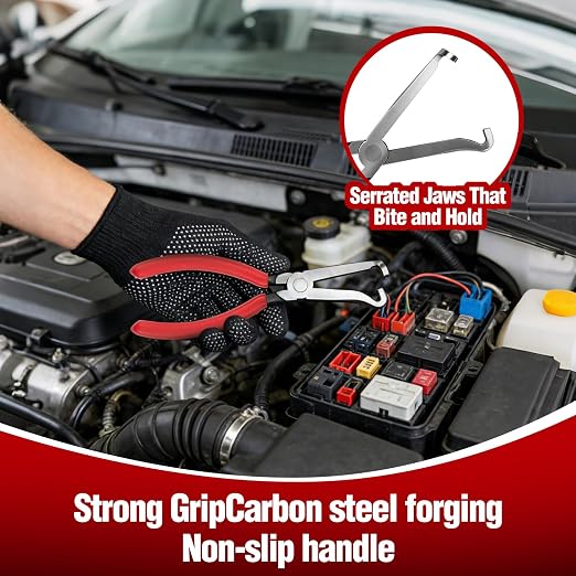 Automotive Tools Electrical Disconnect Pliers & Connector Separator with 18-Piece Terminal Removal Tool Kit for Car Wiring, Battery Terminals and Spark Plug Wires