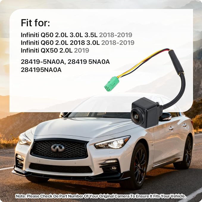 28419-5NA0A Side View Camera Replacement for Infiniti Q50 2.0L 3.0L 3.5L 2018-2019, Infiniti Q60 2.0L 2018 3.0L 2018-201 and Infiniti QX50 2.0L 2019, OE Side Cam Replaces 284195NA0A by GreenYi