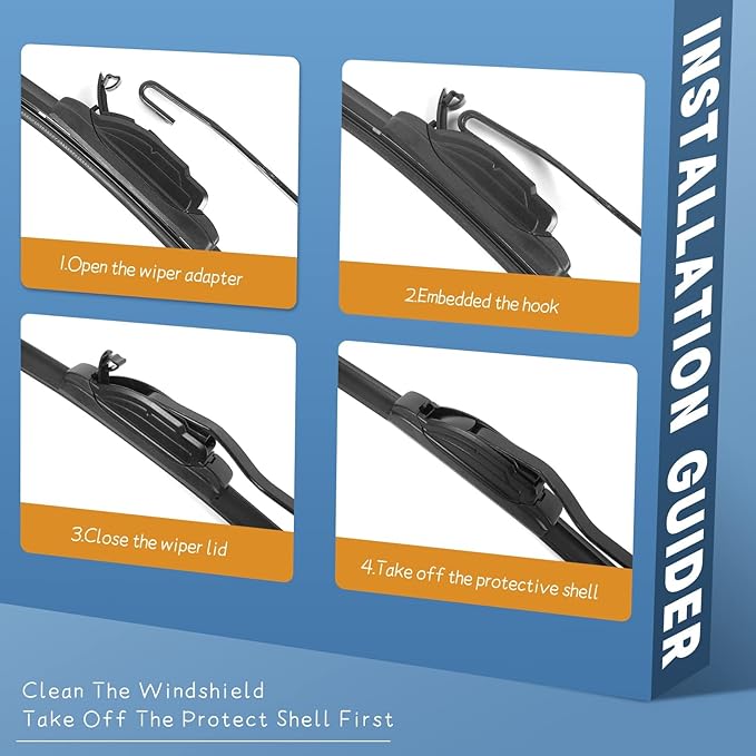 MIKKUPPA 26"+18"+10" Windshield Wipers - Replacement for 2020-2023 Toyota Highlander - U/J Hook All Season Wiper Blades, Pack of 3